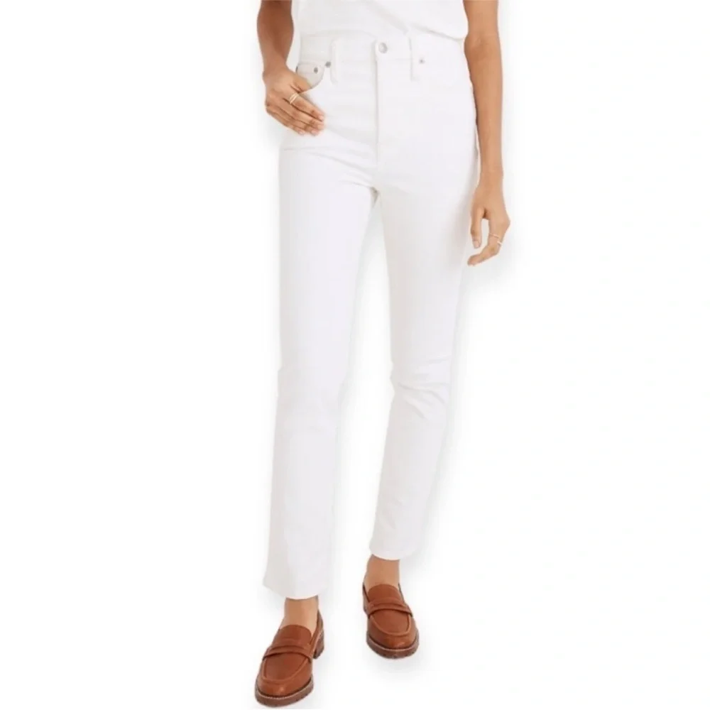 Madewell The Petite Perfect Vintage High Rise 90s Mom Jean in Tile White NE027 - Picture 1 of 6